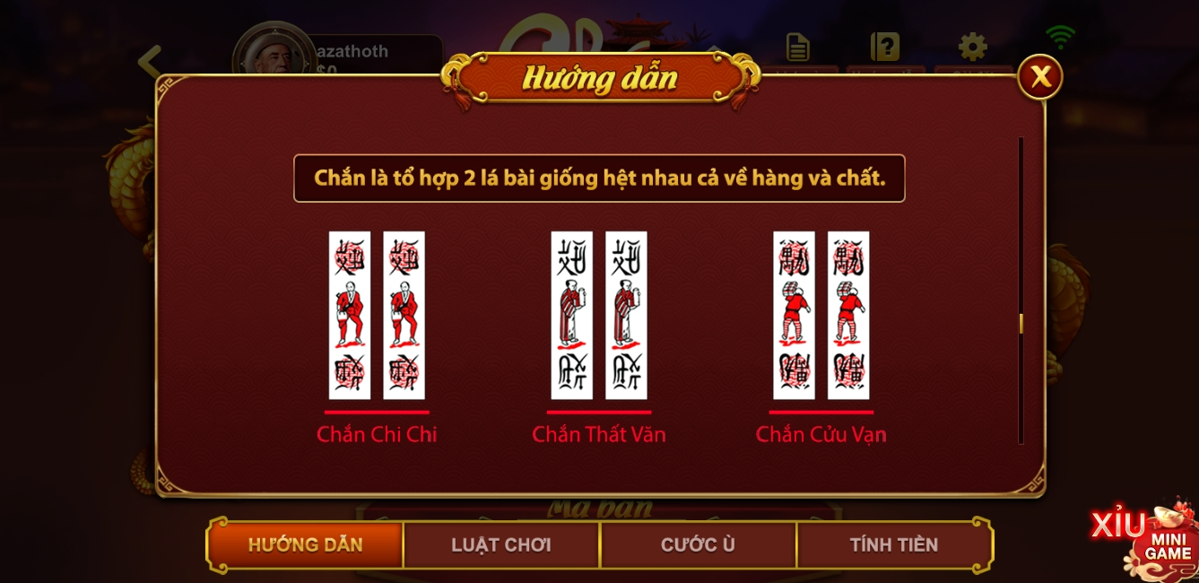 Những thao tác trong game bài chắn