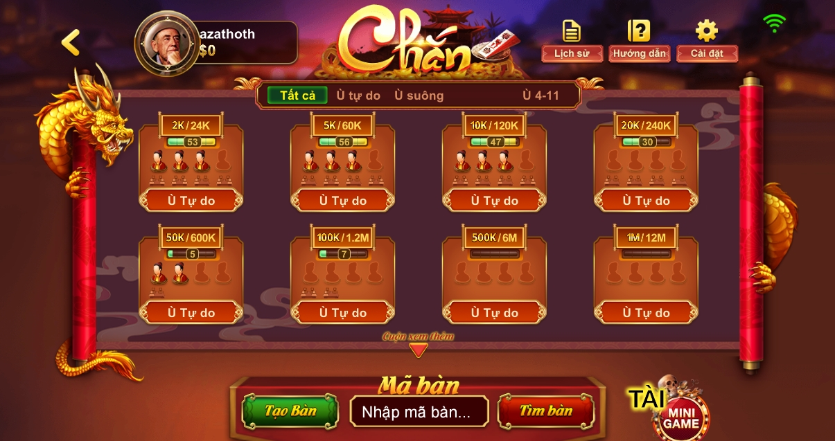 Tham khảo lỗi bị phạt trong game chắn Go88 android