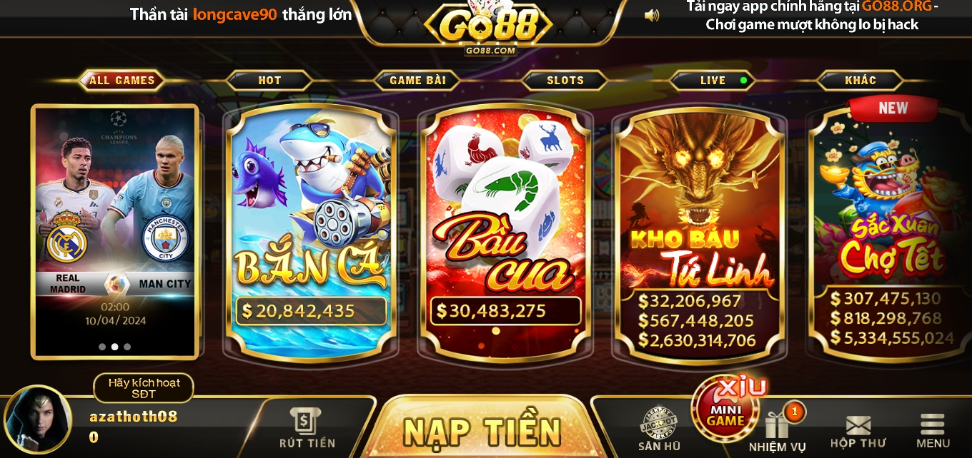 4 bước chơi Bầu cua tại cổng game Go88 android