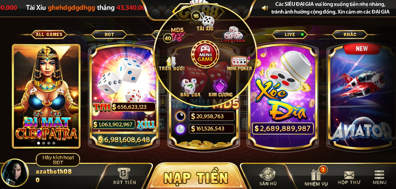 Go88 online giới thiệu trò mini Kim cương