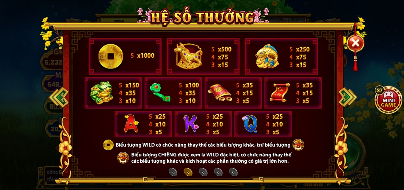 cách chơi slot Cung hỷ phát tài Go88 online