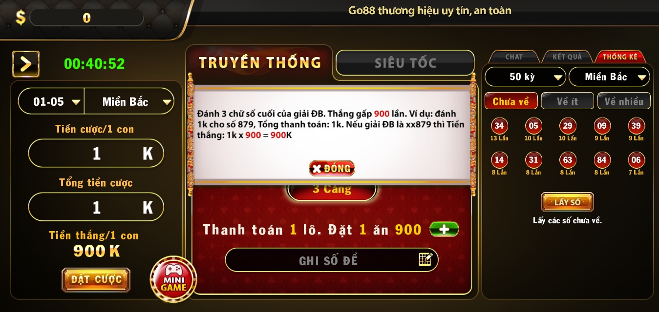 Tải Go88 chơi ngay game lô đề 1 ăn 900