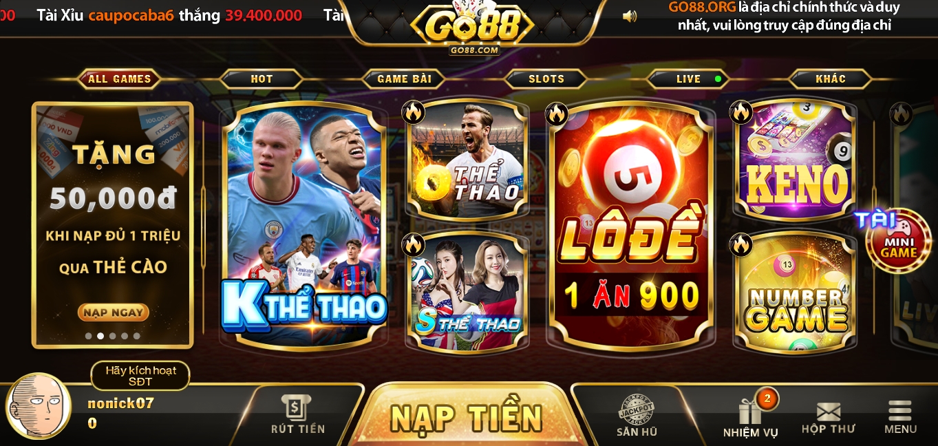 Nhấn vào tải Go88 chiến game lô đề 