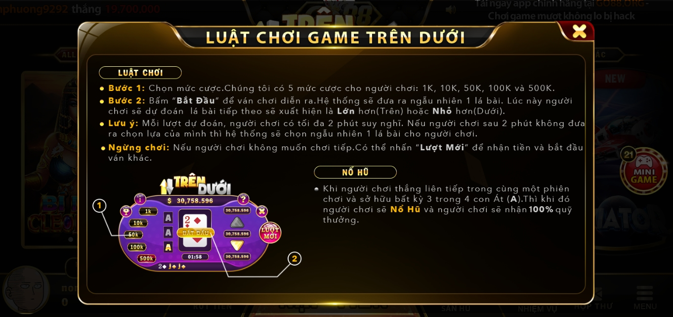 Sử dụng điều khiển trong game 