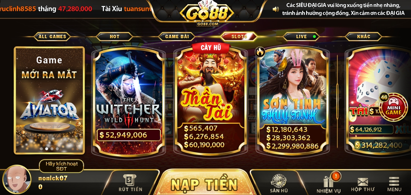 Giới thiệu game săn hũ Sơn tinh thủy tinh Go88